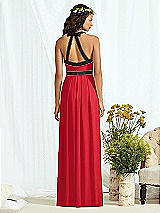 Rear View Thumbnail - Parisian Red & Black Social Bridesmaids Style 8163