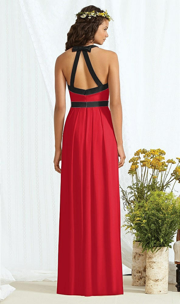 Back View - Parisian Red & Black Social Bridesmaids Style 8163
