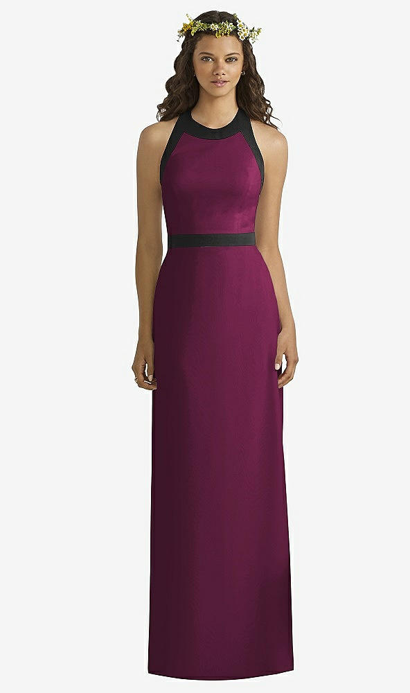 Front View - Ruby & Black Social Bridesmaids Style 8163