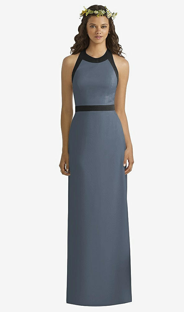 Front View - Silverstone & Black Social Bridesmaids Style 8163