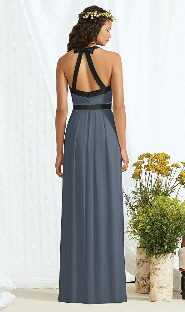 Back View - Silverstone & Black Social Bridesmaids Style 8163