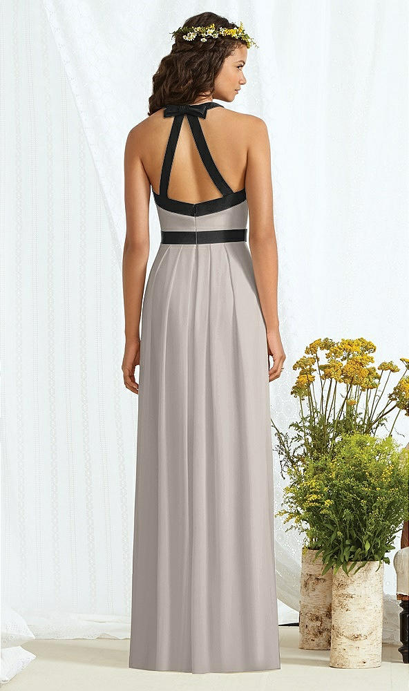 Back View - Taupe & Black Social Bridesmaids Style 8163