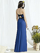 Rear View Thumbnail - Classic Blue & Black Social Bridesmaids Style 8164