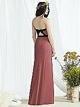 Rear View Thumbnail - English Rose & Black Social Bridesmaids Style 8164