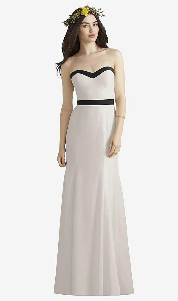 Front View - Oyster & Black Social Bridesmaids Style 8164