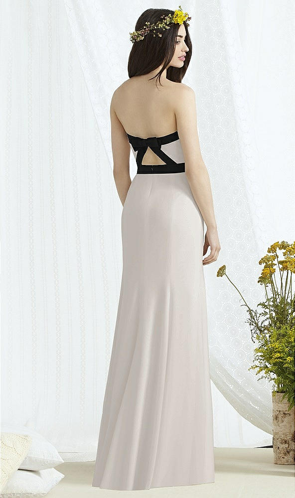 Back View - Oyster & Black Social Bridesmaids Style 8164