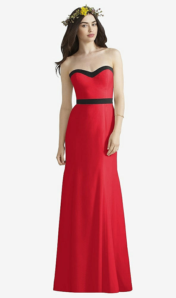 Front View - Parisian Red & Black Social Bridesmaids Style 8164