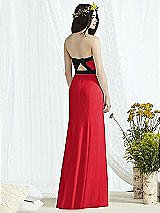 Rear View Thumbnail - Parisian Red & Black Social Bridesmaids Style 8164