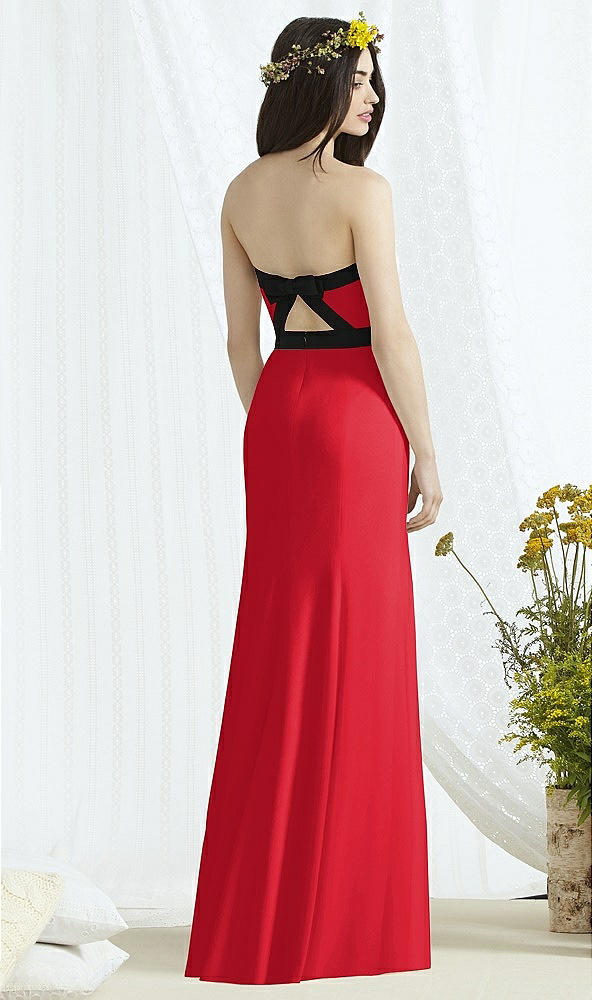 Back View - Parisian Red & Black Social Bridesmaids Style 8164
