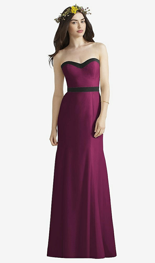 Front View - Ruby & Black Social Bridesmaids Style 8164