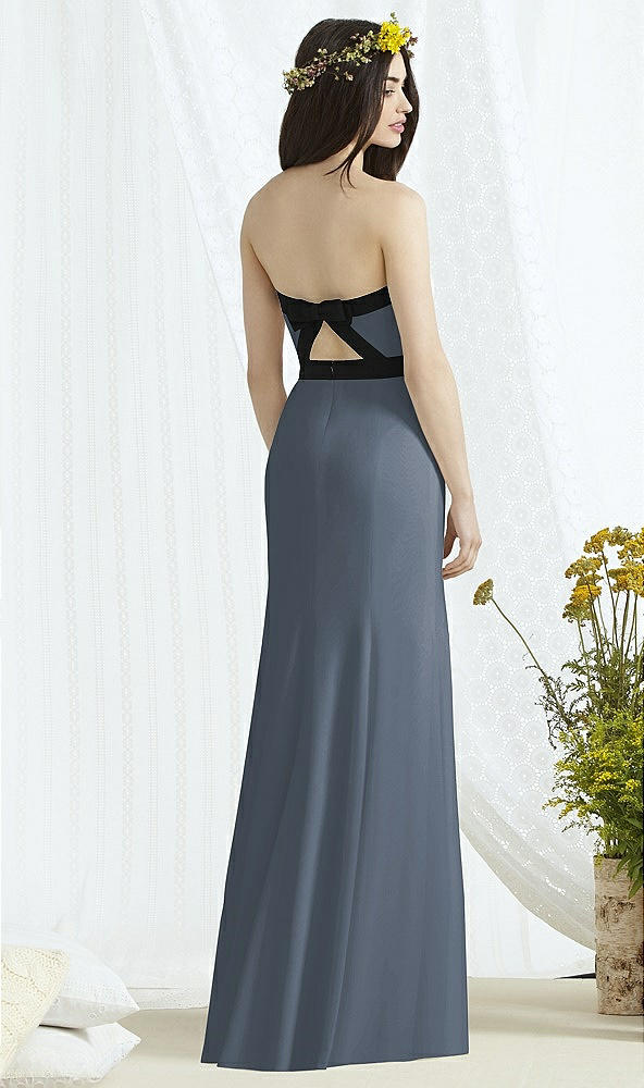 Back View - Silverstone & Black Social Bridesmaids Style 8164