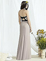 Rear View Thumbnail - Taupe & Black Social Bridesmaids Style 8164