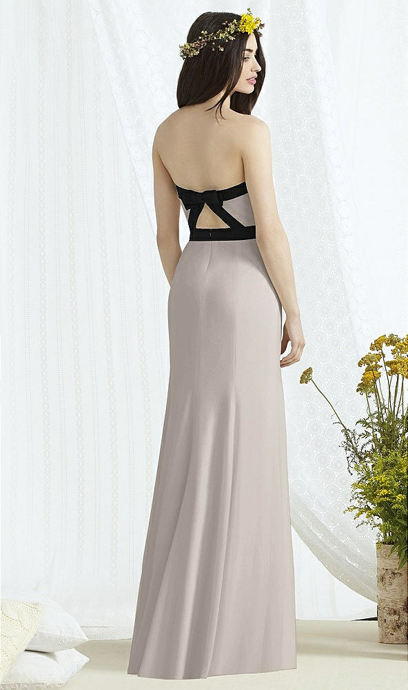 Back View - Taupe & Black Social Bridesmaids Style 8164
