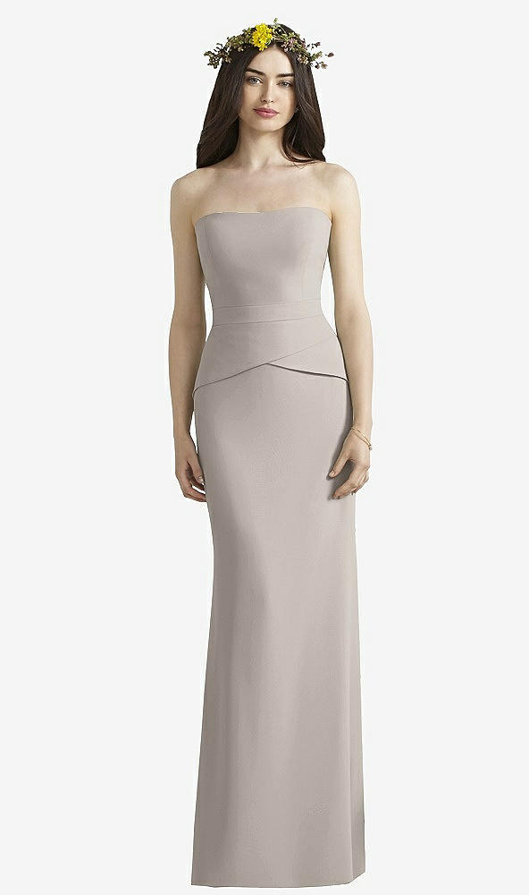 Front View - Taupe Social Bridesmaids Style 8165