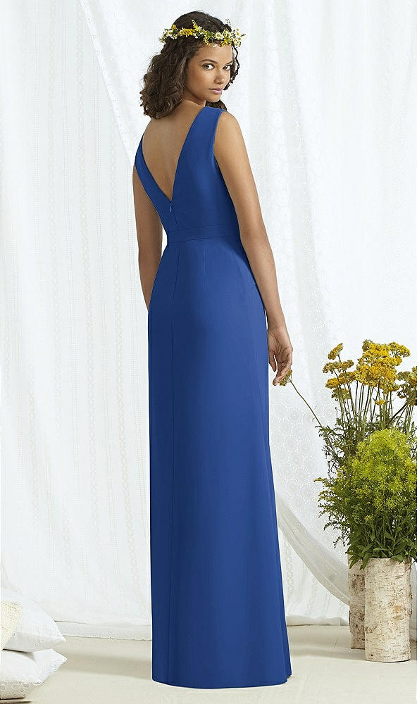 Back View - Classic Blue & Cameo Social Bridesmaids Style 8166