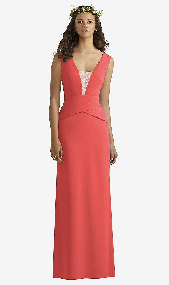 Front View - Perfect Coral & Cameo Social Bridesmaids Style 8166