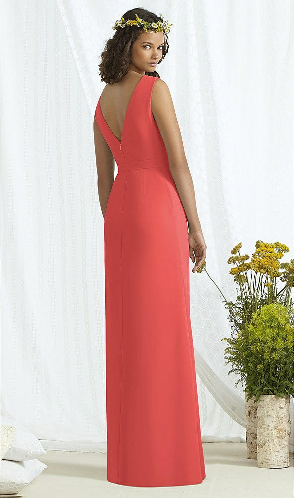 Back View - Perfect Coral & Cameo Social Bridesmaids Style 8166