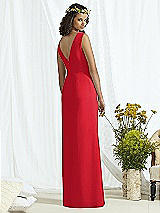 Rear View Thumbnail - Parisian Red & Cameo Social Bridesmaids Style 8166