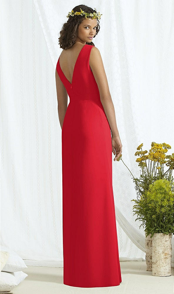 Back View - Parisian Red & Cameo Social Bridesmaids Style 8166