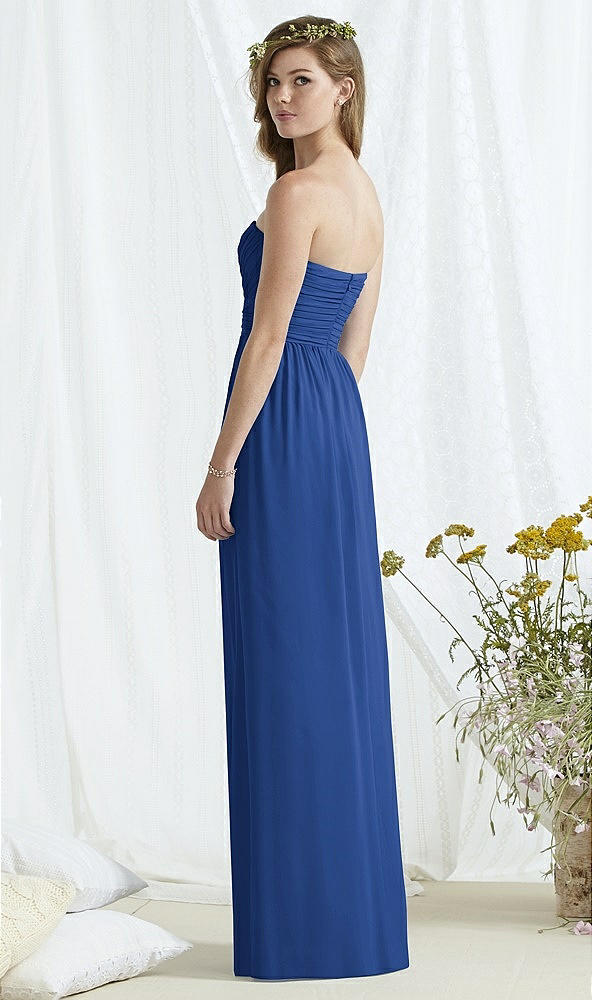 Back View - Classic Blue Social Bridesmaids Style 8167