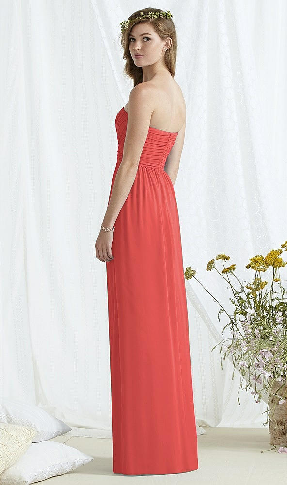 Back View - Perfect Coral Social Bridesmaids Style 8167