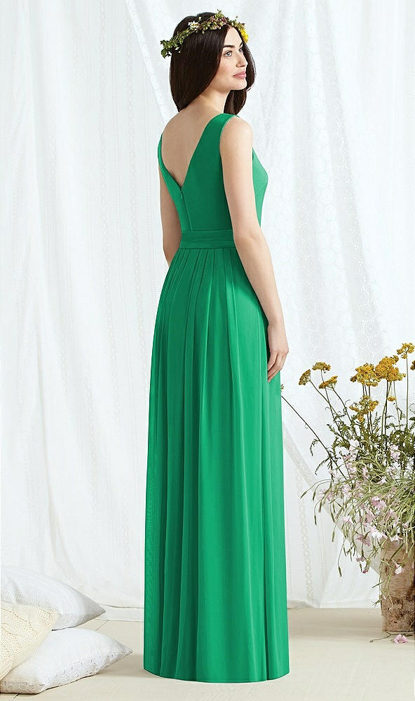 Back View - Pantone Emerald Social Bridesmaids Style 8169