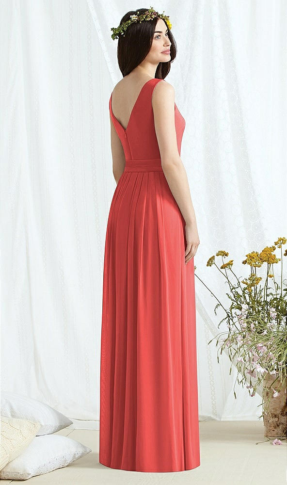 Back View - Perfect Coral Social Bridesmaids Style 8169