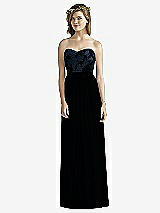 Front View Thumbnail - Midnight Navy & Off White Social Bridesmaids Style 8171