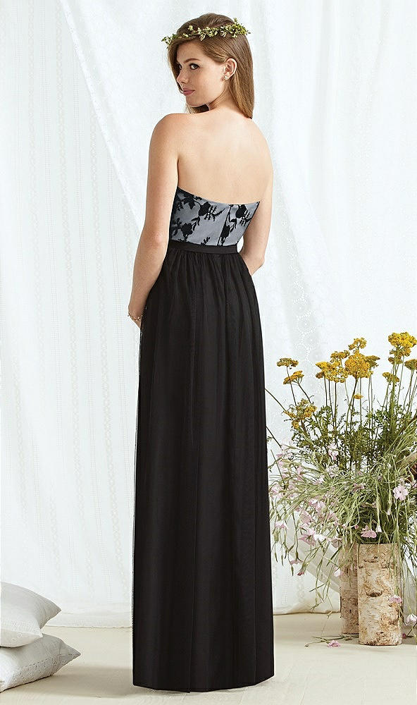 Back View - Platinum & Off White Social Bridesmaids Style 8171