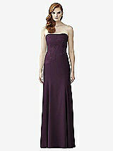 Front View Thumbnail - Aubergine & Off White Dessy Collection Style 2965