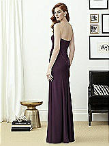 Rear View Thumbnail - Aubergine & Off White Dessy Collection Style 2965
