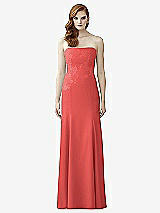 Front View Thumbnail - Perfect Coral & Off White Dessy Collection Style 2965