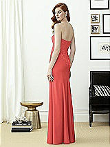 Rear View Thumbnail - Perfect Coral & Off White Dessy Collection Style 2965