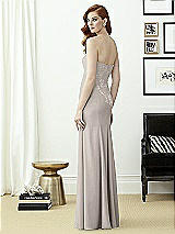 Rear View Thumbnail - Taupe & Off White Dessy Collection Style 2965