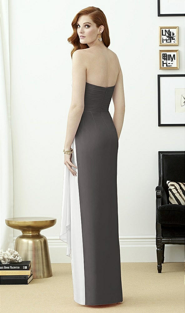 Back View - Caviar Gray & White Dessy Collection Style 2956