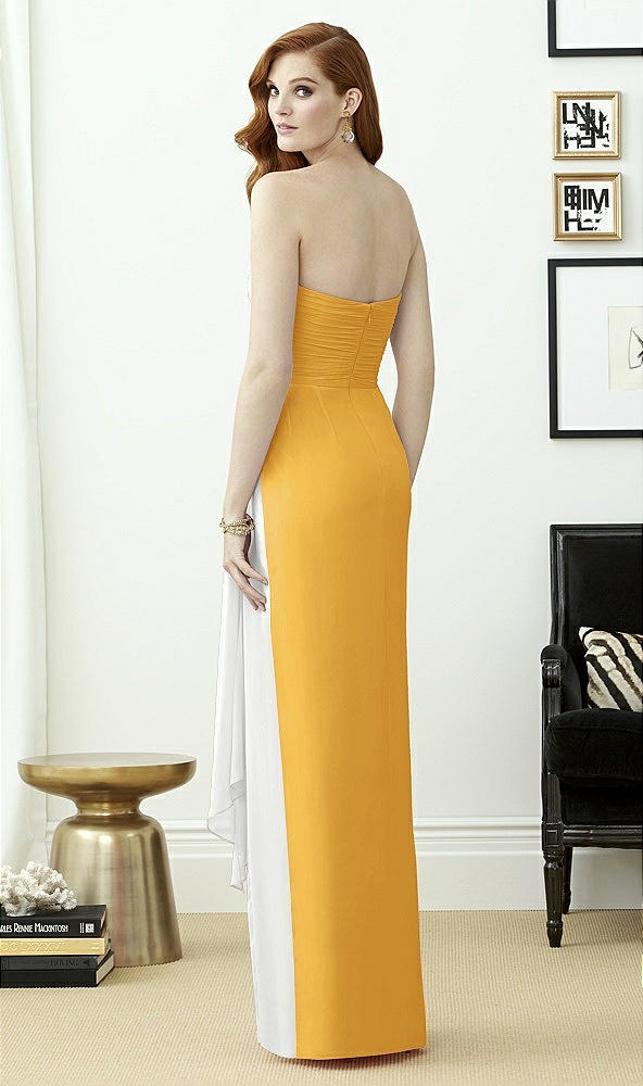 Back View - NYC Yellow & White Dessy Collection Style 2956