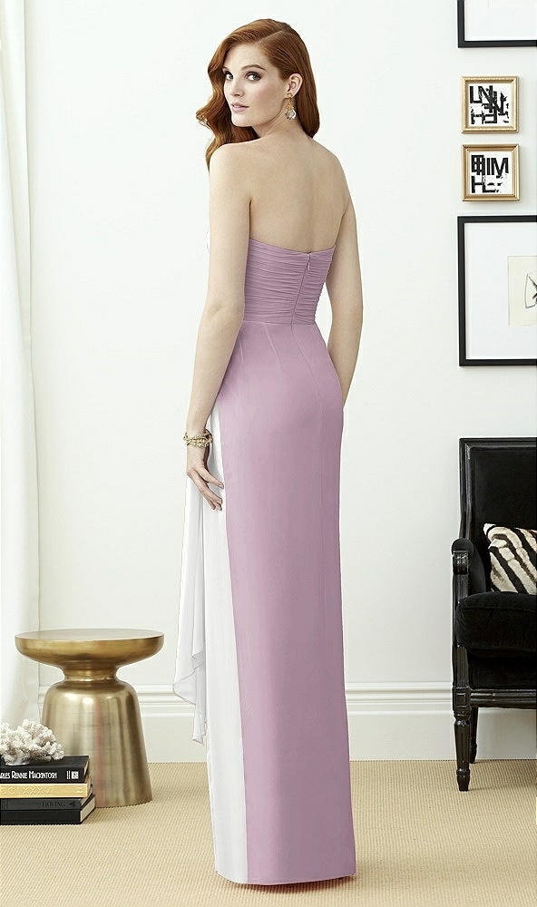Back View - Suede Rose & White Dessy Collection Style 2956