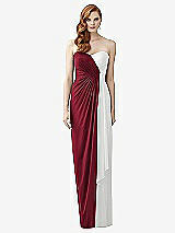 Front View Thumbnail - Burgundy & White Dessy Collection Style 2956