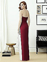 Rear View Thumbnail - Burgundy & White Dessy Collection Style 2956