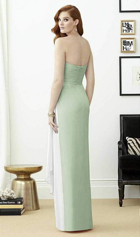 Back View - Celadon & White Dessy Collection Style 2956