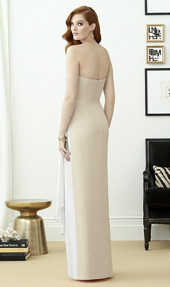 Back View - Champagne & White Dessy Collection Style 2956