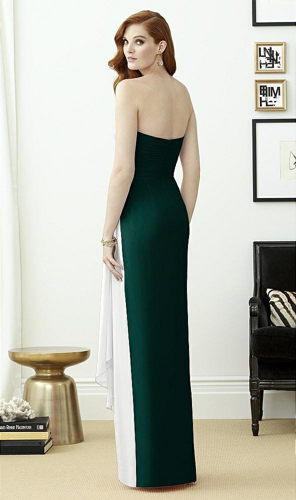 Back View - Evergreen & White Dessy Collection Style 2956