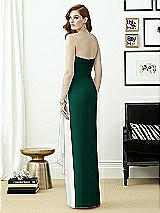 Rear View Thumbnail - Hunter Green & White Dessy Collection Style 2956