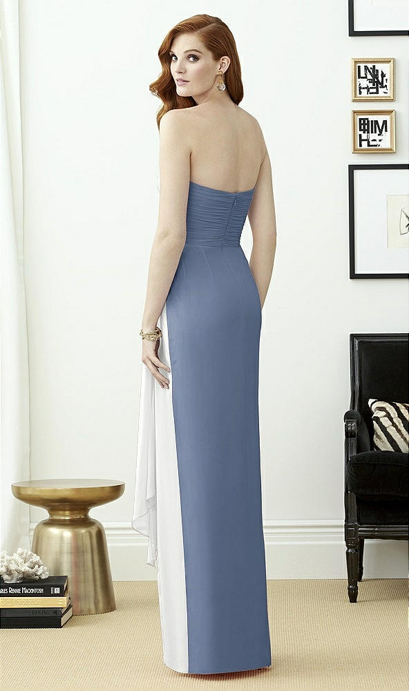 Back View - Larkspur Blue & White Dessy Collection Style 2956