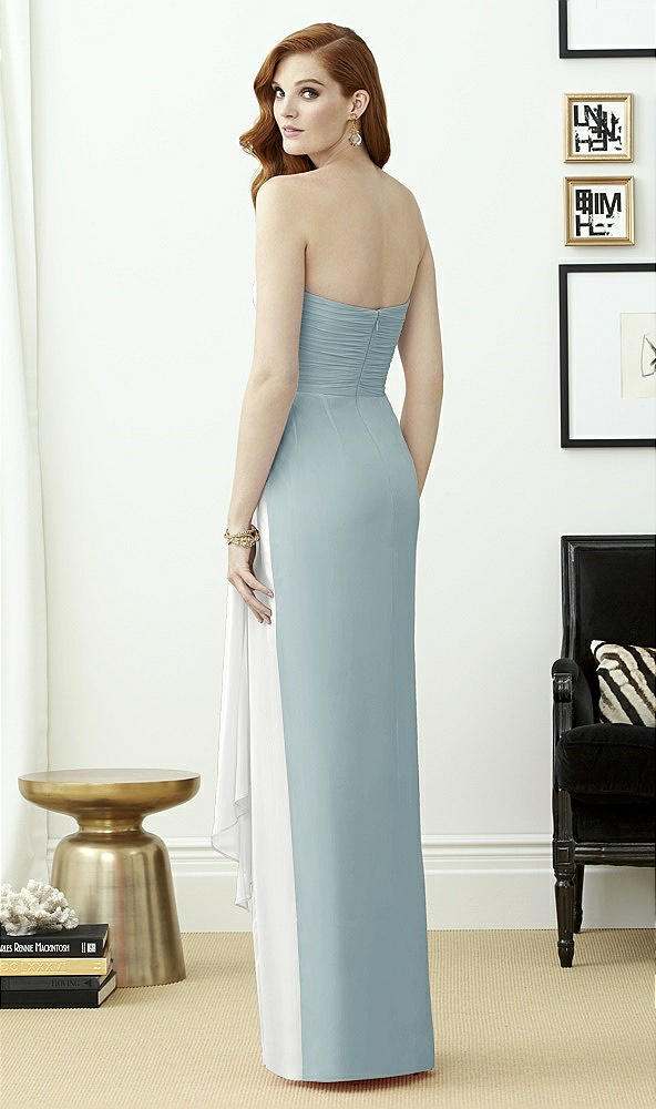 Back View - Morning Sky & White Dessy Collection Style 2956