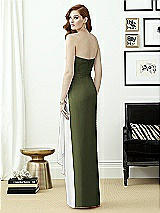 Rear View Thumbnail - Olive Green & White Dessy Collection Style 2956