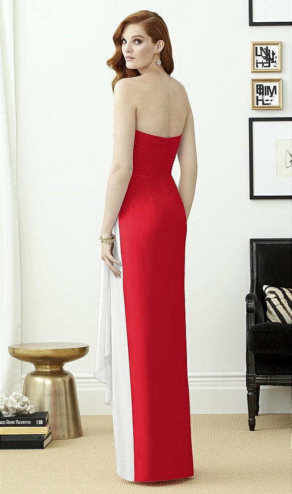 Back View - Parisian Red & White Dessy Collection Style 2956