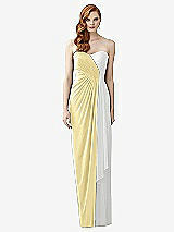 Front View Thumbnail - Pale Yellow & White Dessy Collection Style 2956