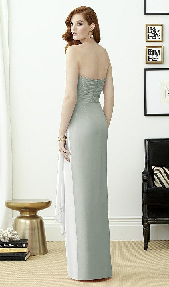 Back View - Willow Green & White Dessy Collection Style 2956