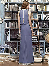Rear View Thumbnail - French Blue & Blush Lela Rose Bridesmaid Style LR225